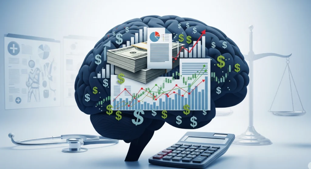 Brain injury compensation costs illustration showing TBI settlement amounts and financial damages beyond medical bills for traumatic brain injury cases